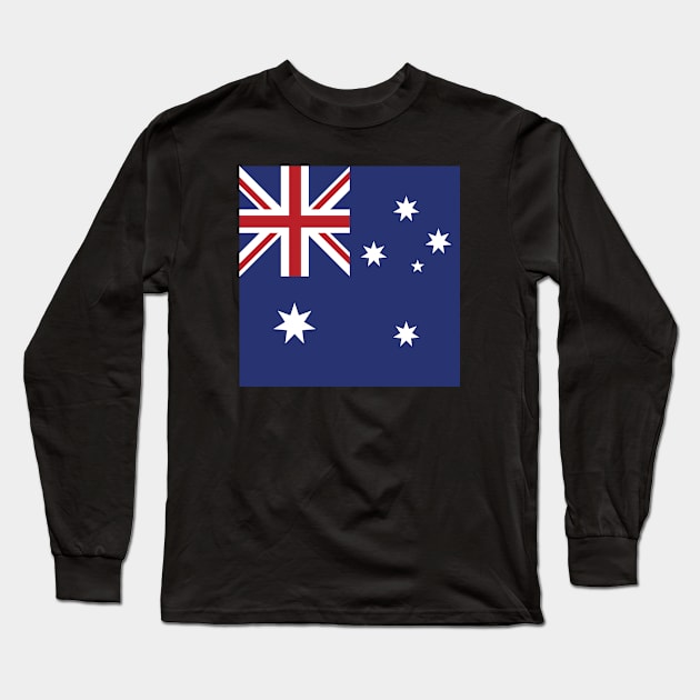 Australia Flag, Australia Country Pride, Australian Patriotic Gift For Men, Women & Kids Long Sleeve T-Shirt by Art Like Wow Designs